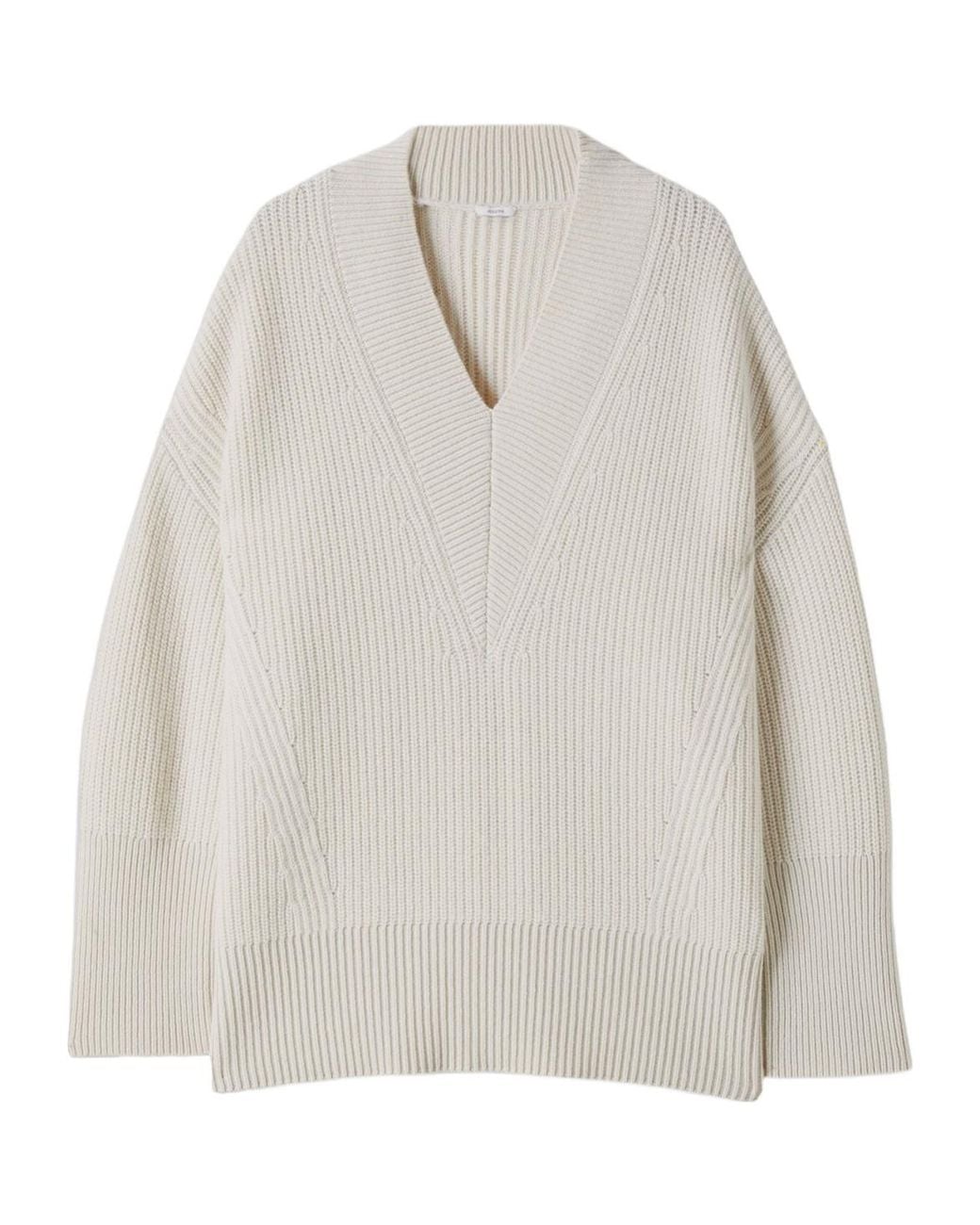 Joseph White Oversized V-Neck Sweater