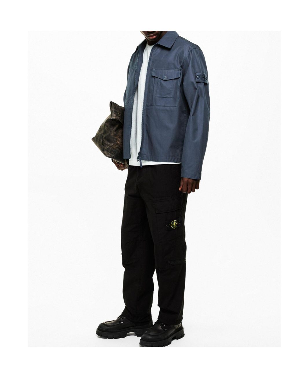 Stone Island Blue Minimal Outerwear for men