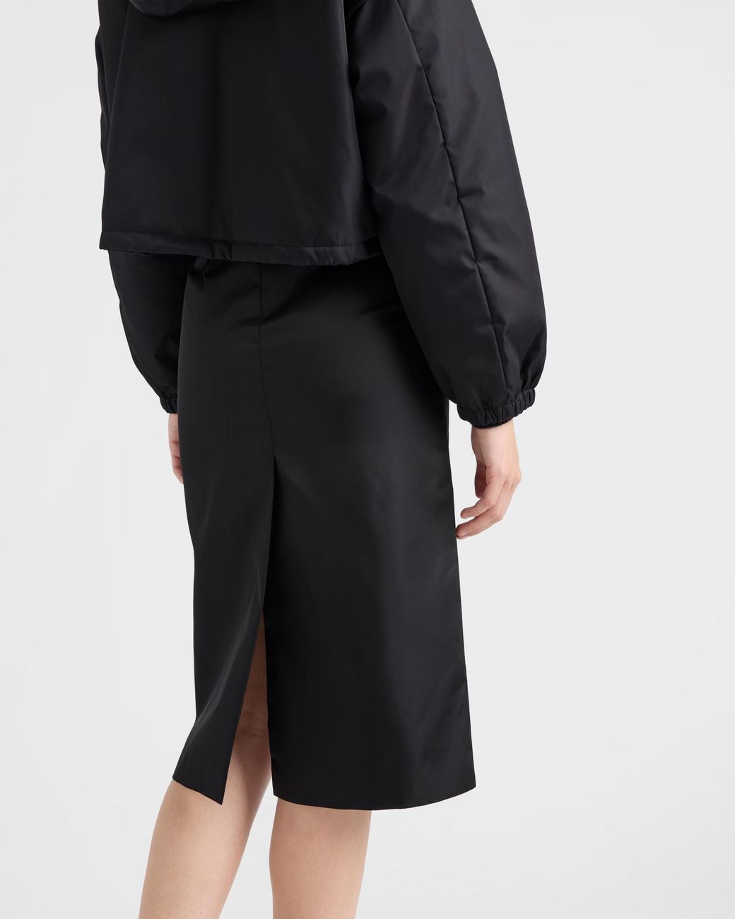 Prada Black Re-Nylon Pencil Skirt