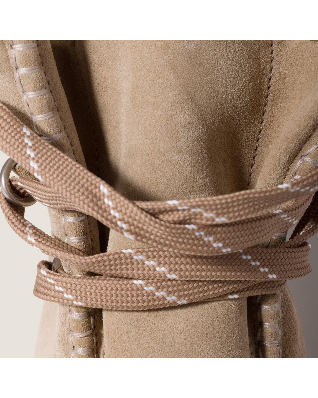 Miu Miu Natural Suede Booties