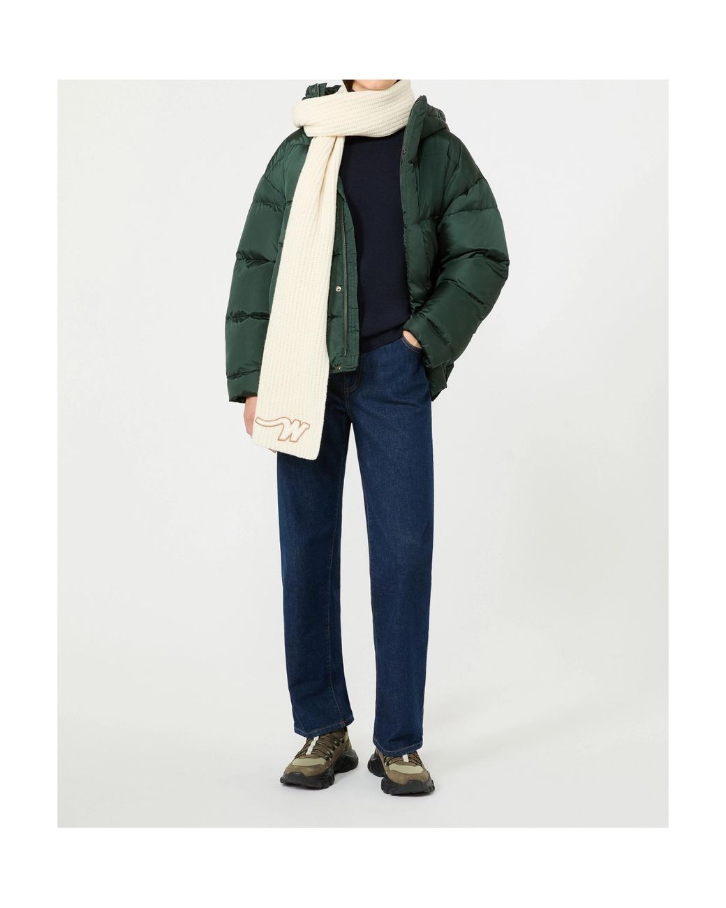 Weekend by Maxmara Green Long-Sleeved Down Jacket