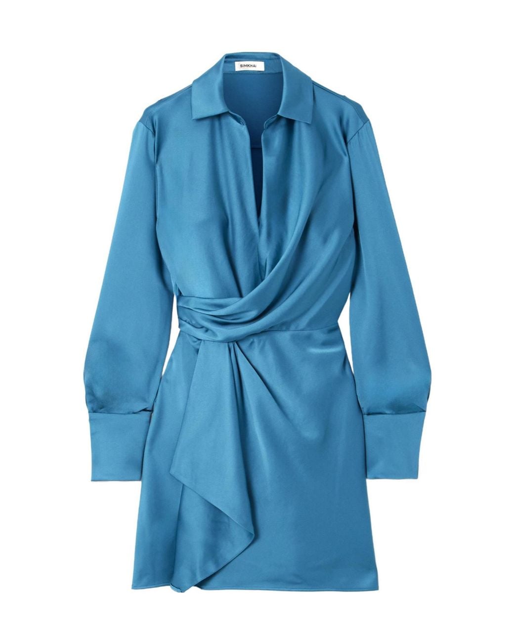 Jonathan Simkhai Blue Satin Dress