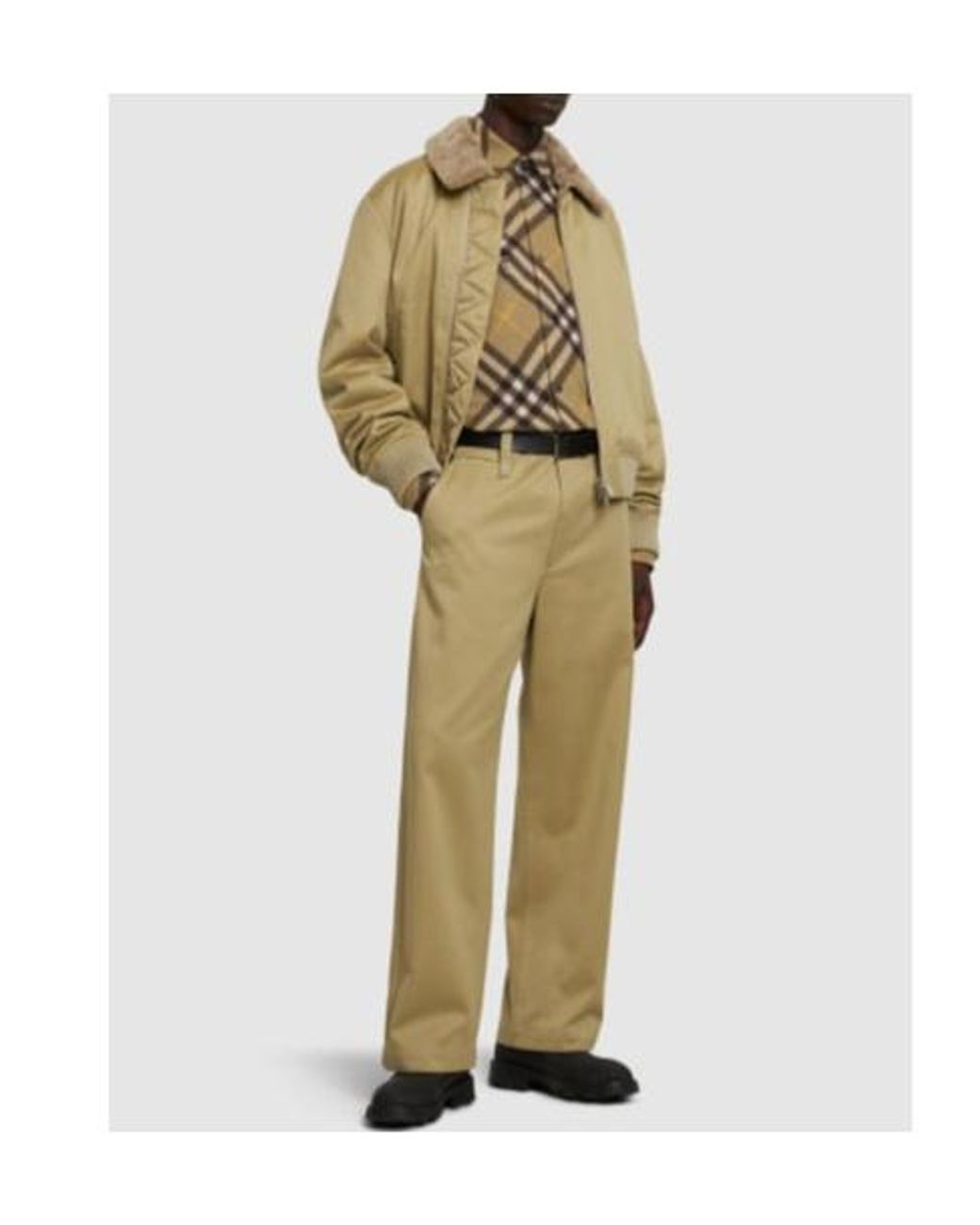 Burberry Natural Cotton Straight Casual Trousers for men