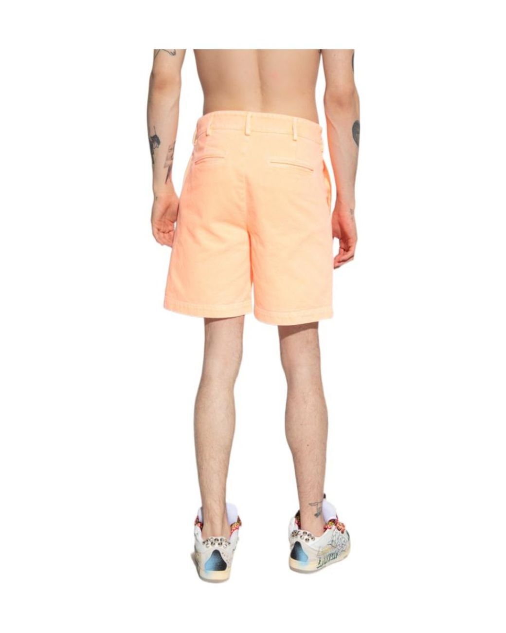 Palm Angels Natural Mid-Rise Bermuda Shorts for men