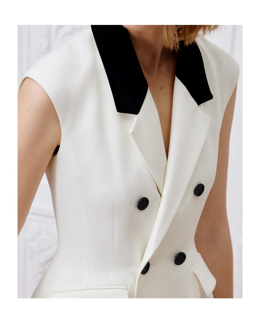 Dior White Mid-Length Flared Blazer Dress