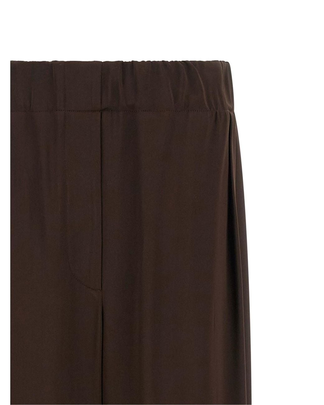 Jil Sander Brown Wide-Leg Elastic Waist Pants