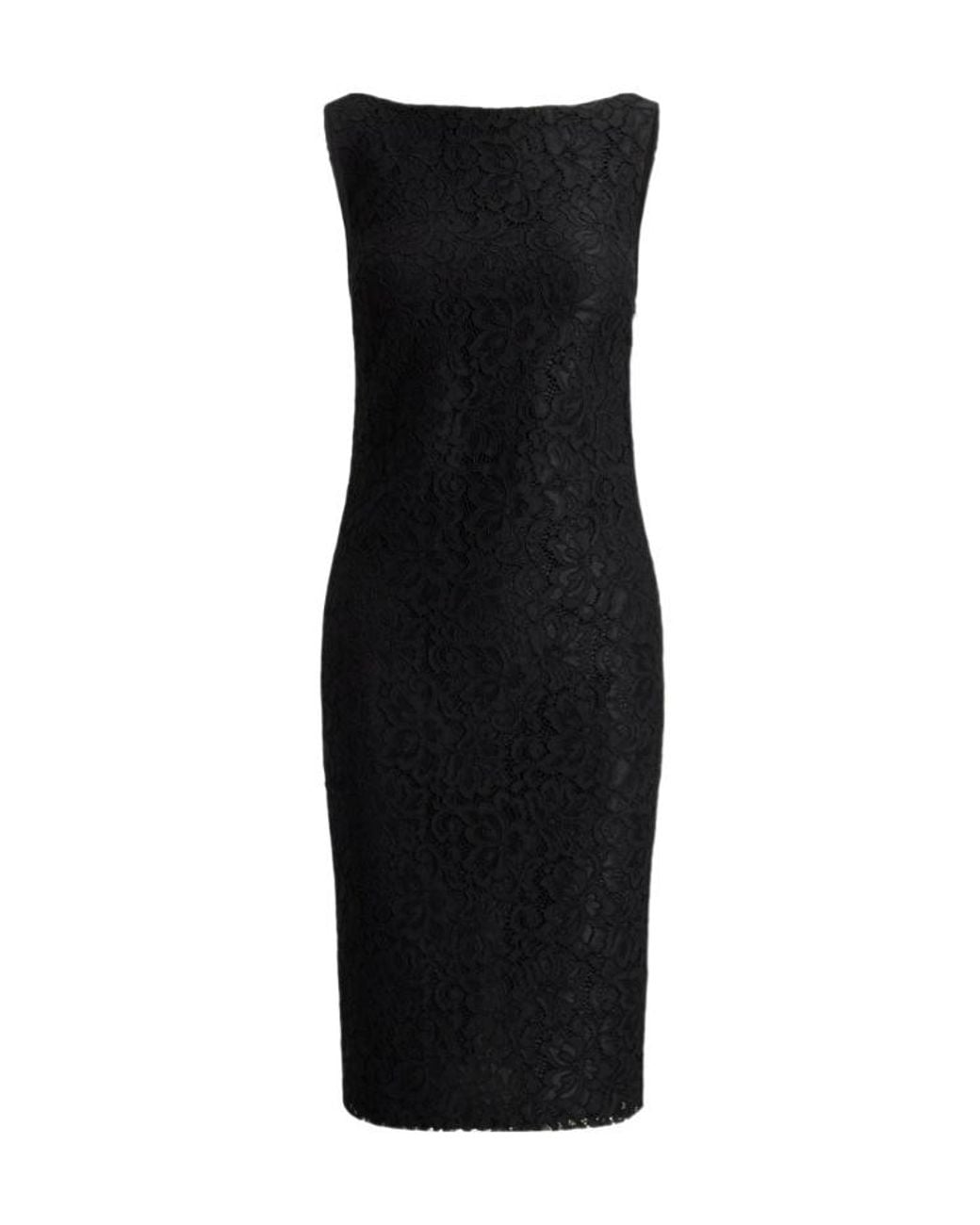 Ralph Lauren Black Sleeveless Midi Dress