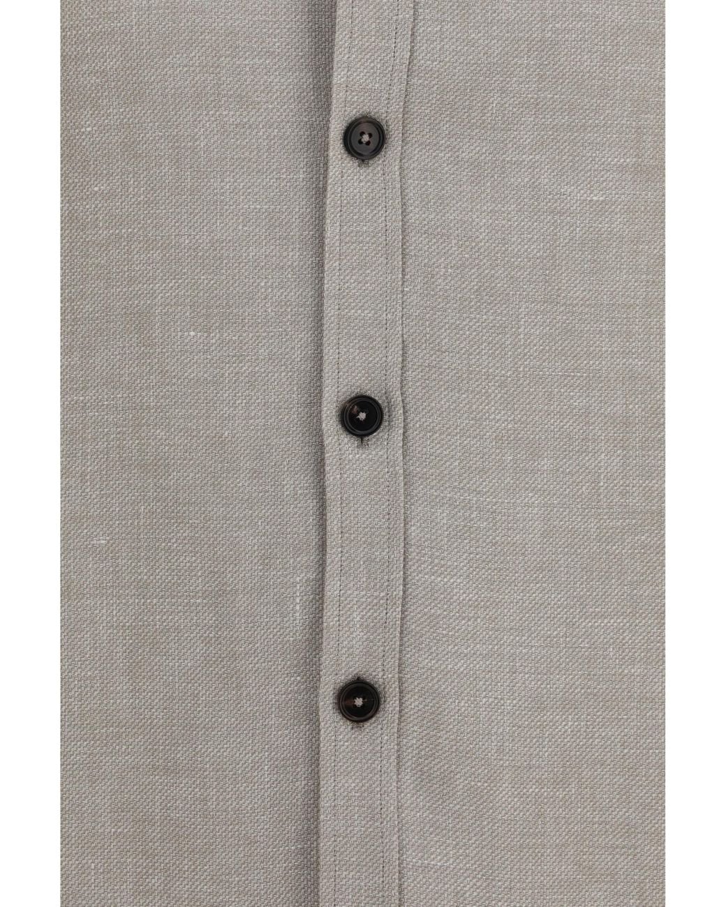 Zegna Gray Button-Front Overshirt for men