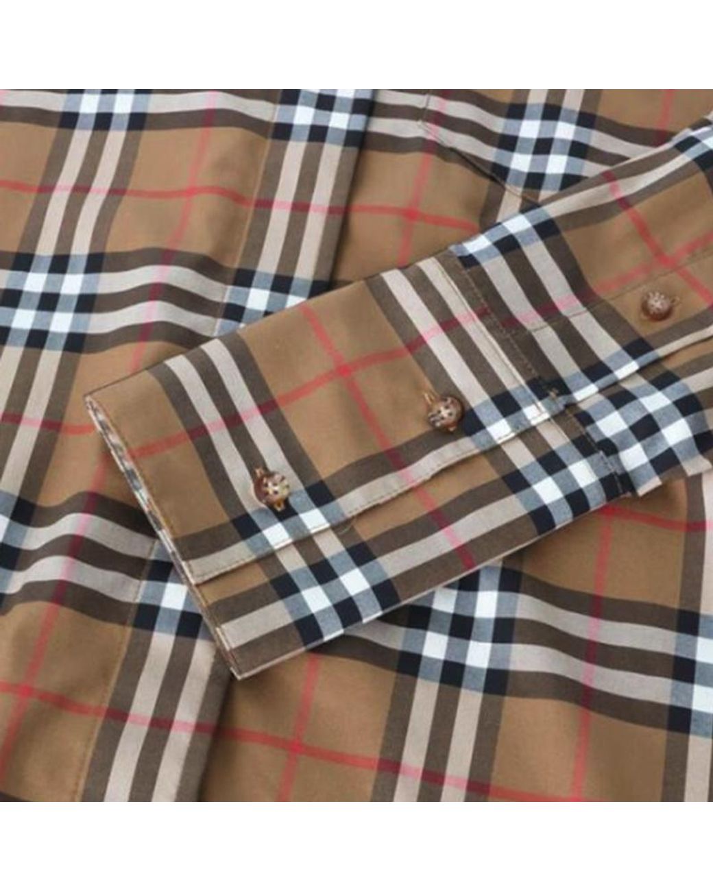 Burberry Multicolor Regular Fit Check Stretch Cotton Shirt