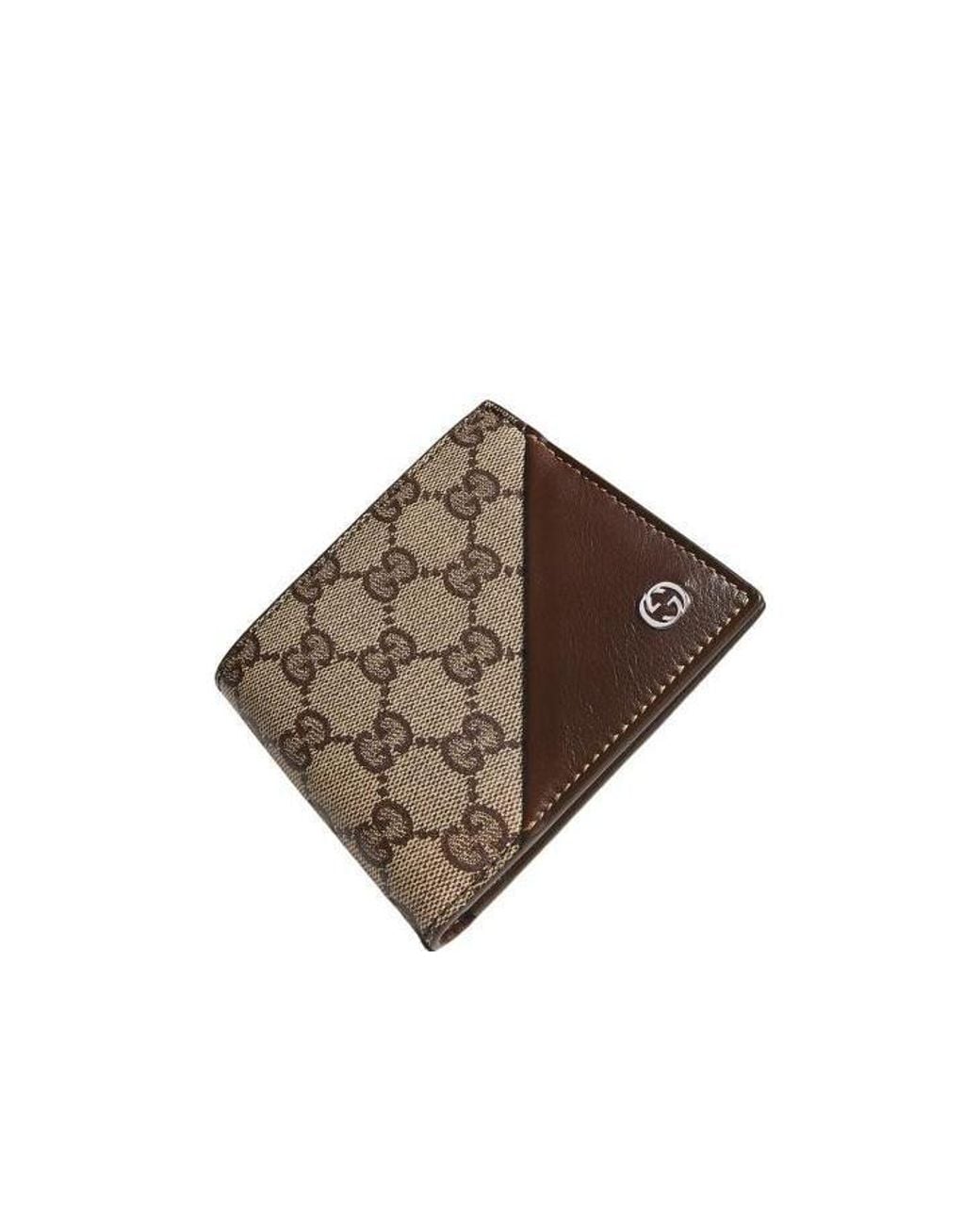 Gucci Brown Bi-Fold Wallet With Interlocking G for men