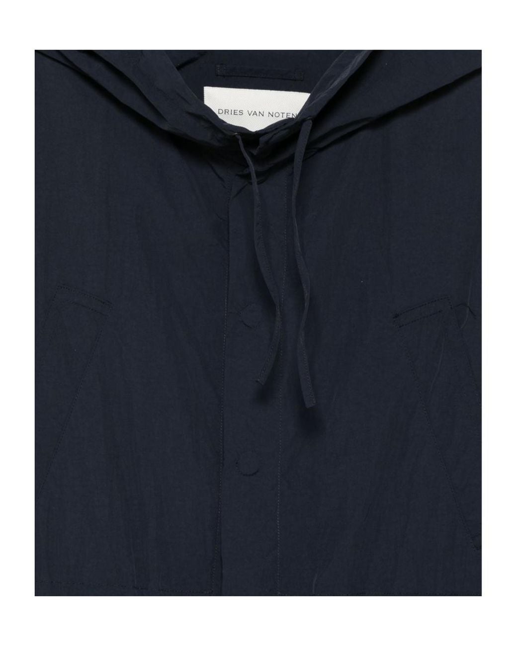 Dries Van Noten Blue Long Sleeve Hooded Jacket for men