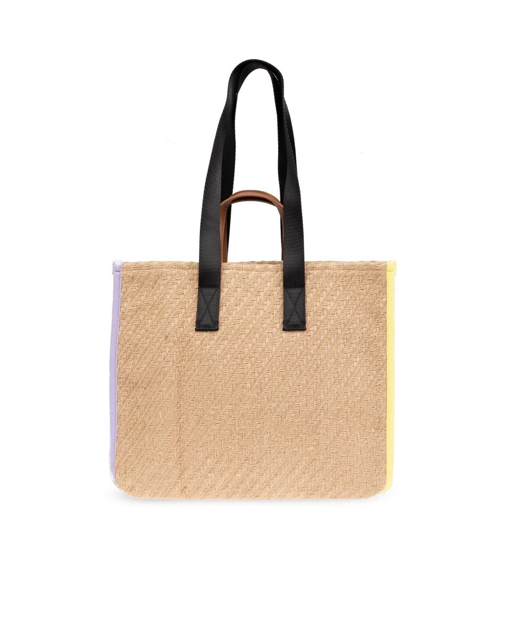 See By Chloé Natural See By Chloé Logo Patch Straw Tote Bag