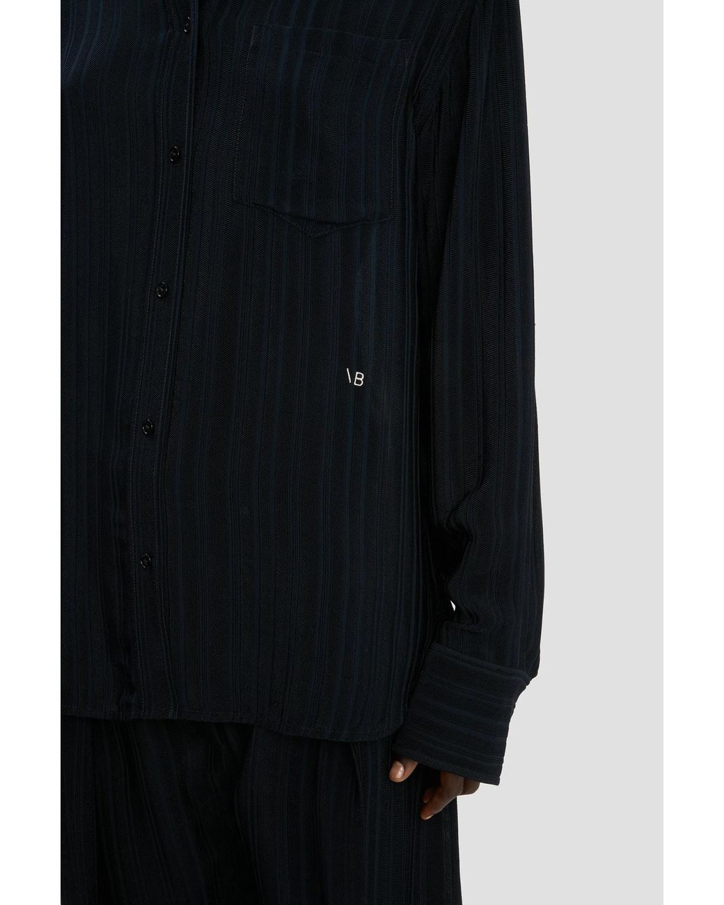 Victoria Beckham Black Pyjama Shirt
