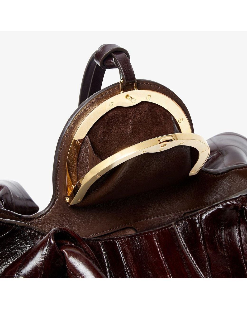 Fendi Brown Inlaid Hagfish Leather Bag