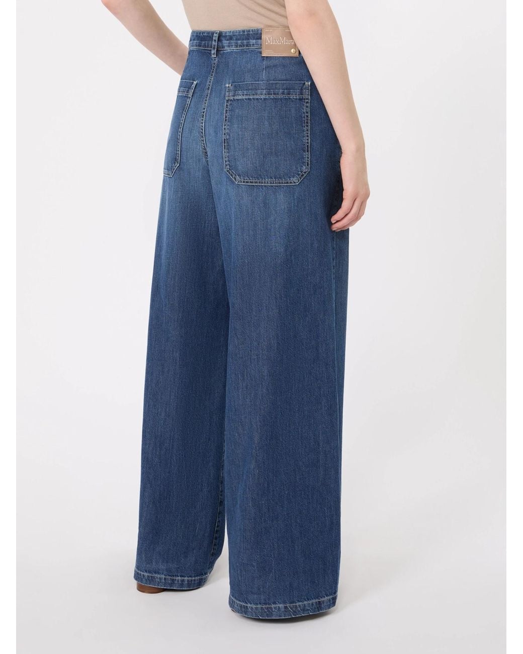 Max Mara Blue S Gelato Wide-Leg Jeans