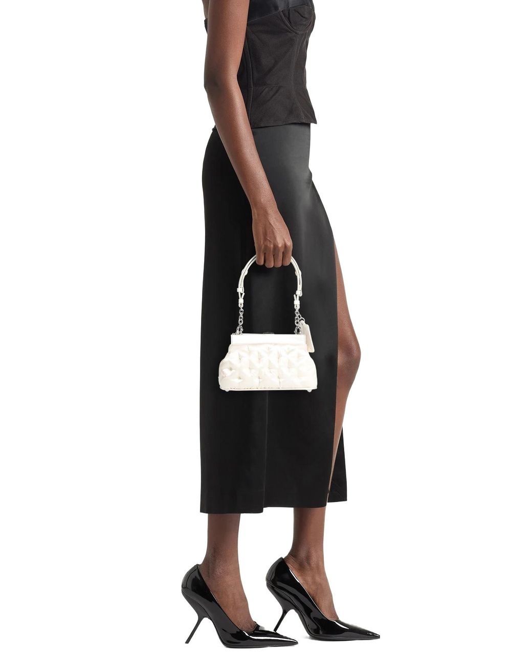 Maison Margiela White Mediumsize Satin Clutch