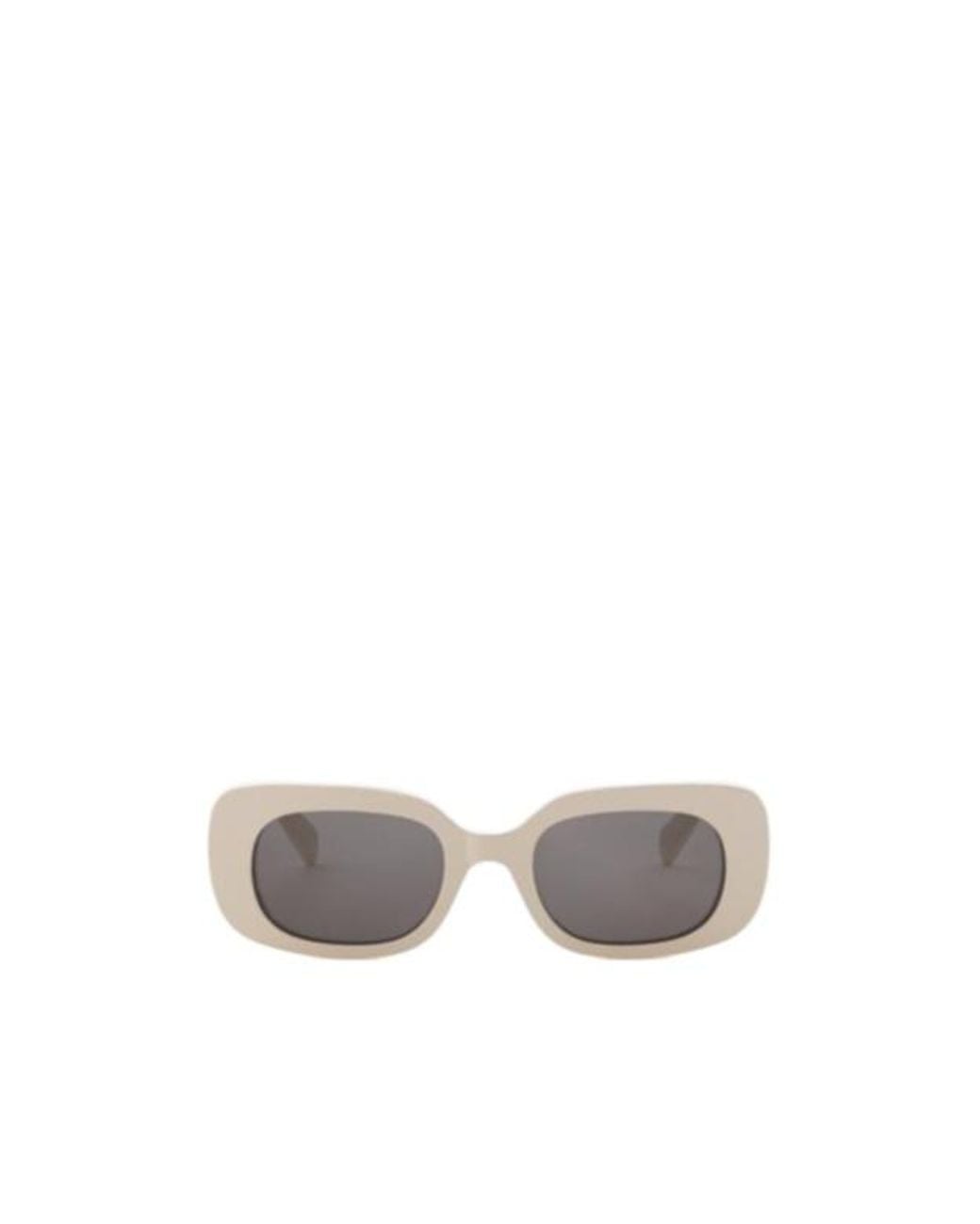 Céline White Rectangular Sunglasses