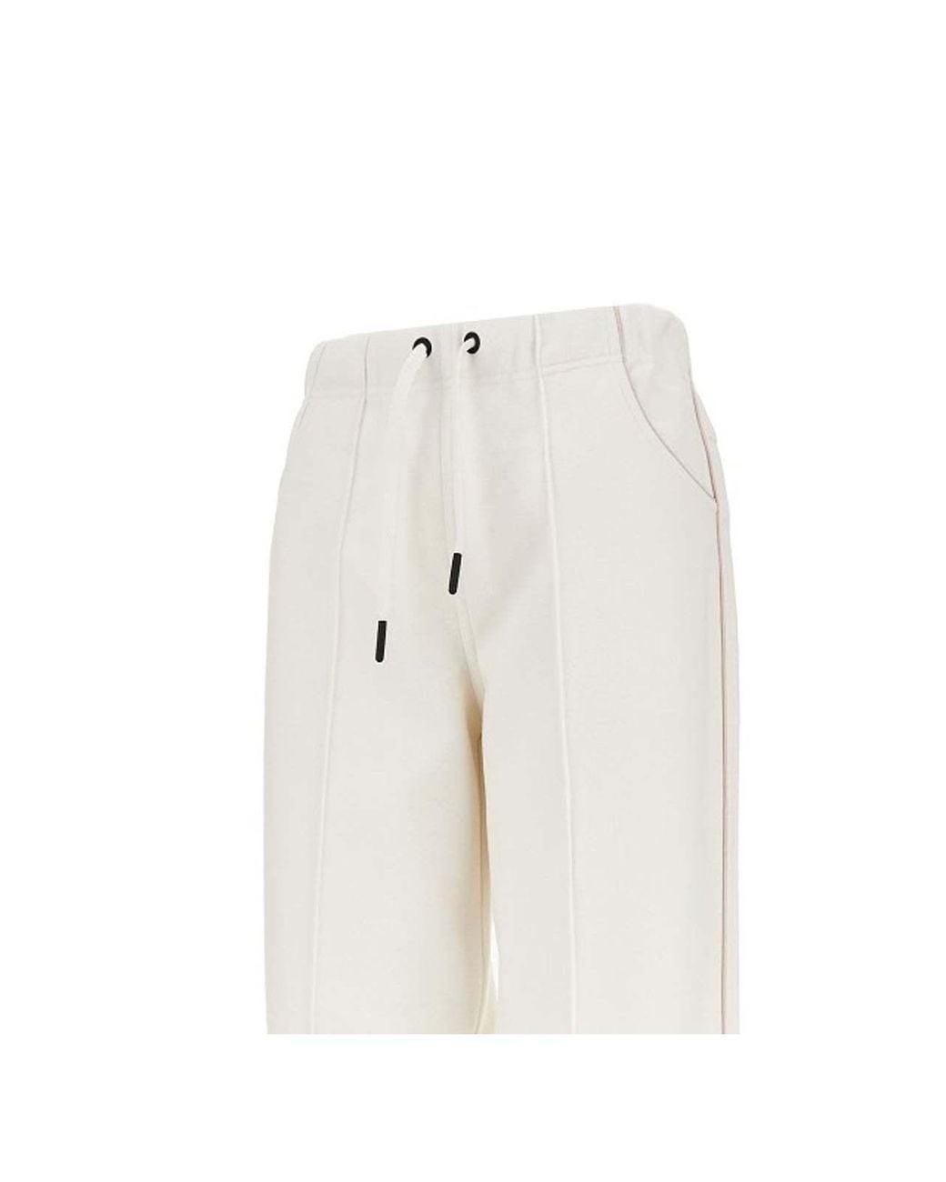 Moncler White Grenoble Drawstring Sweat Pants