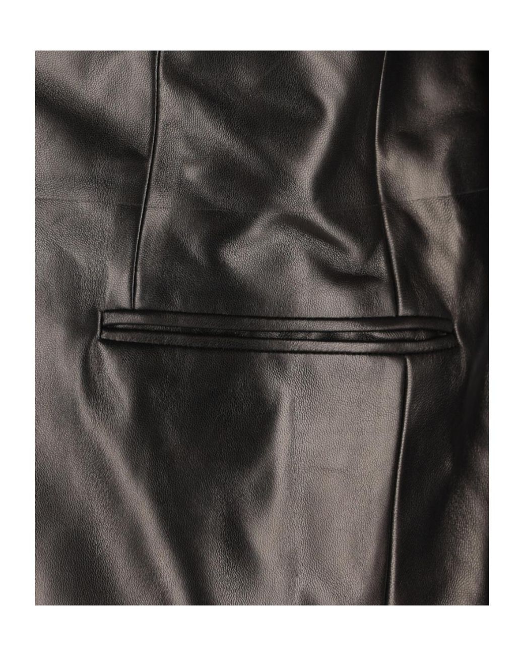 Gucci Black Long Sleeve Leather Blazer