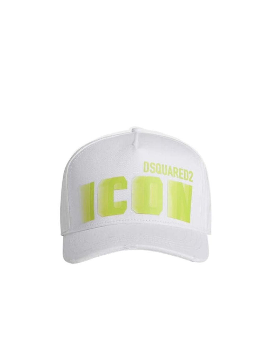 DSquared² White Logo Printed Curved Peak Baseball Cap for men