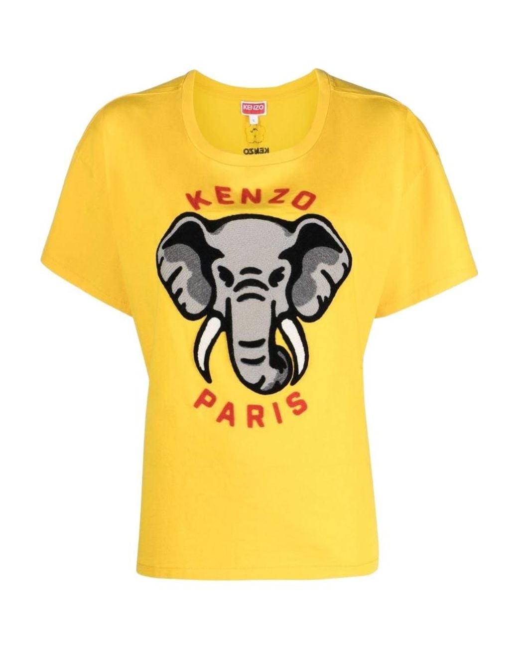 KENZO Yellow Embroidered Logo T-Shirt