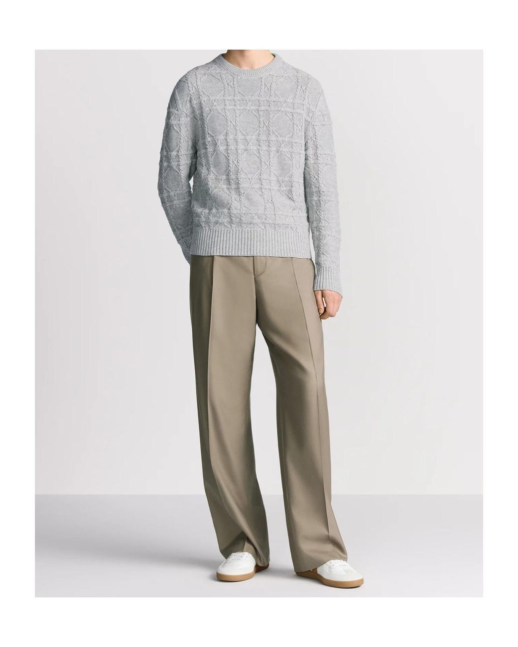 Dior Gray Homme Icons Cannage Jumper for men