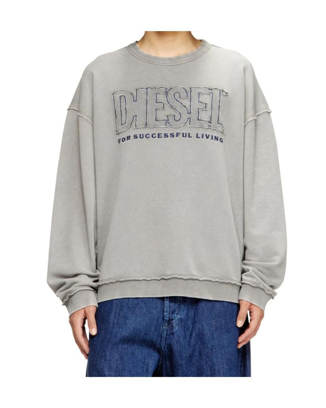 DIESEL Gray Boxt-Raw-V1 Sweatshirt for men