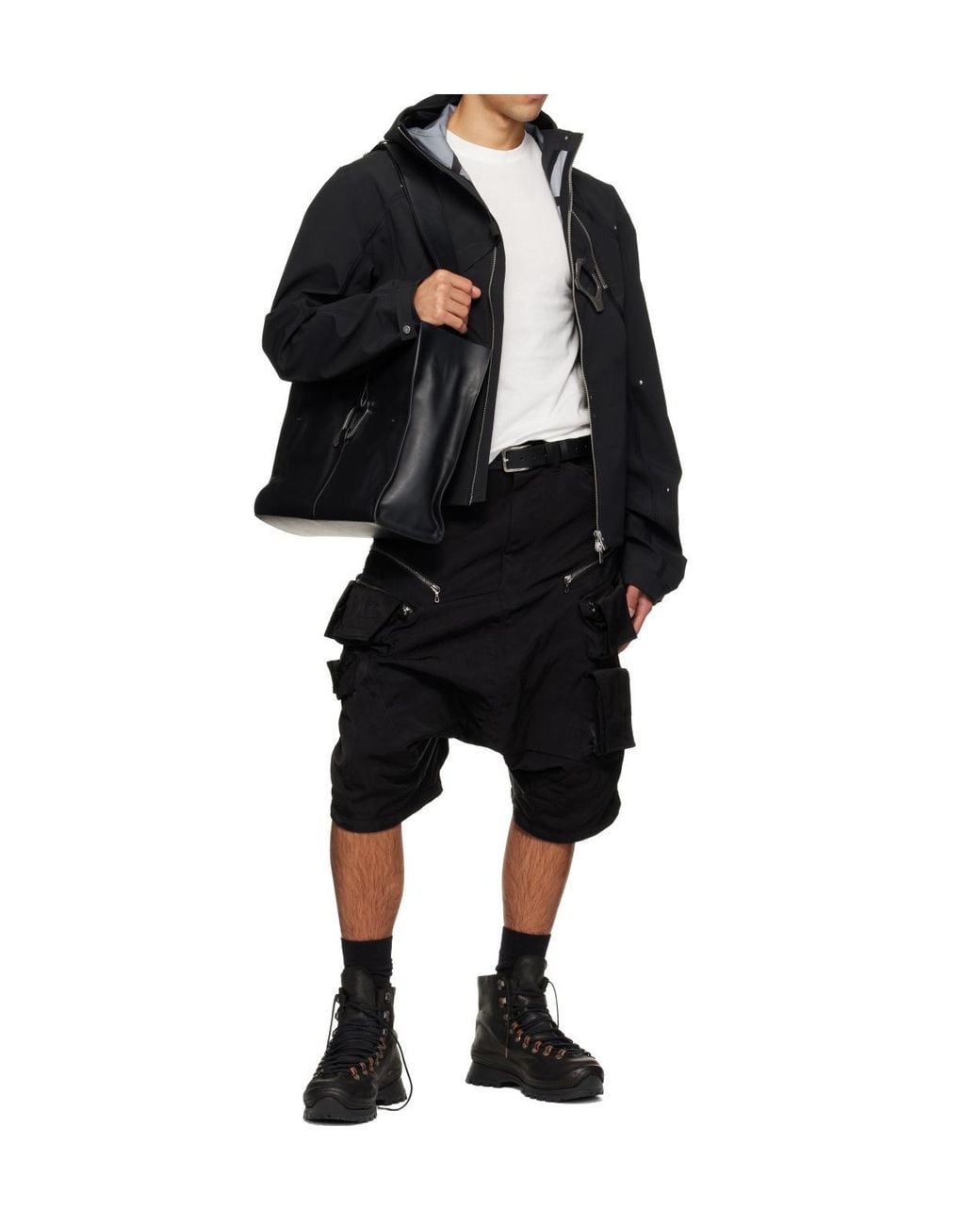 HELIOT EMIL Black Luculent Tote Bag for men