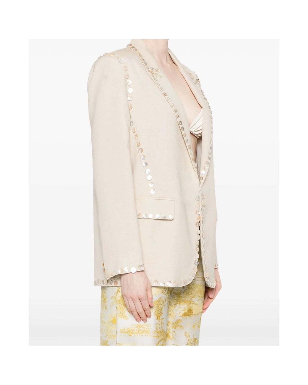 Forte_forte Natural Button-Embellished Blazer
