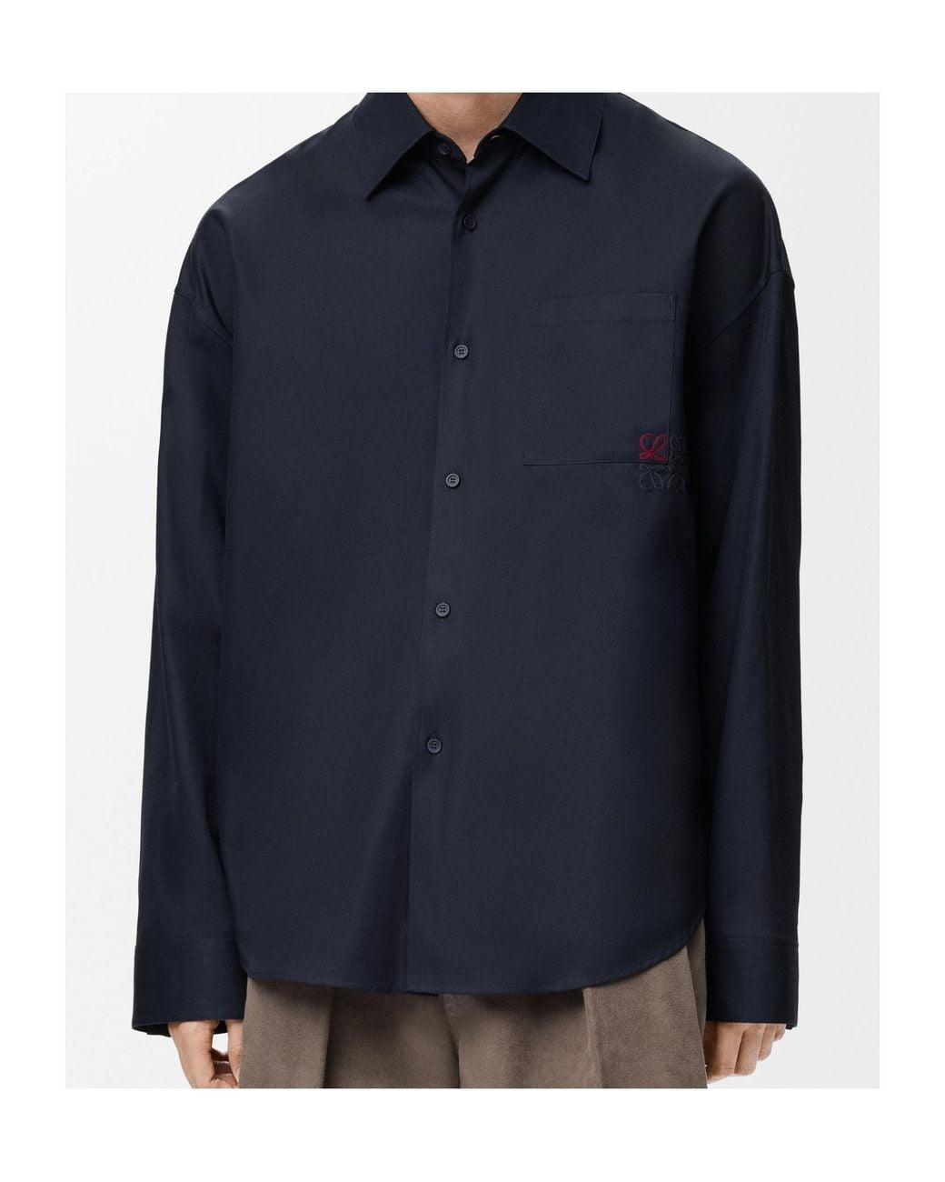 Loewe Blue Button-Up Regular Fit Shirt for men