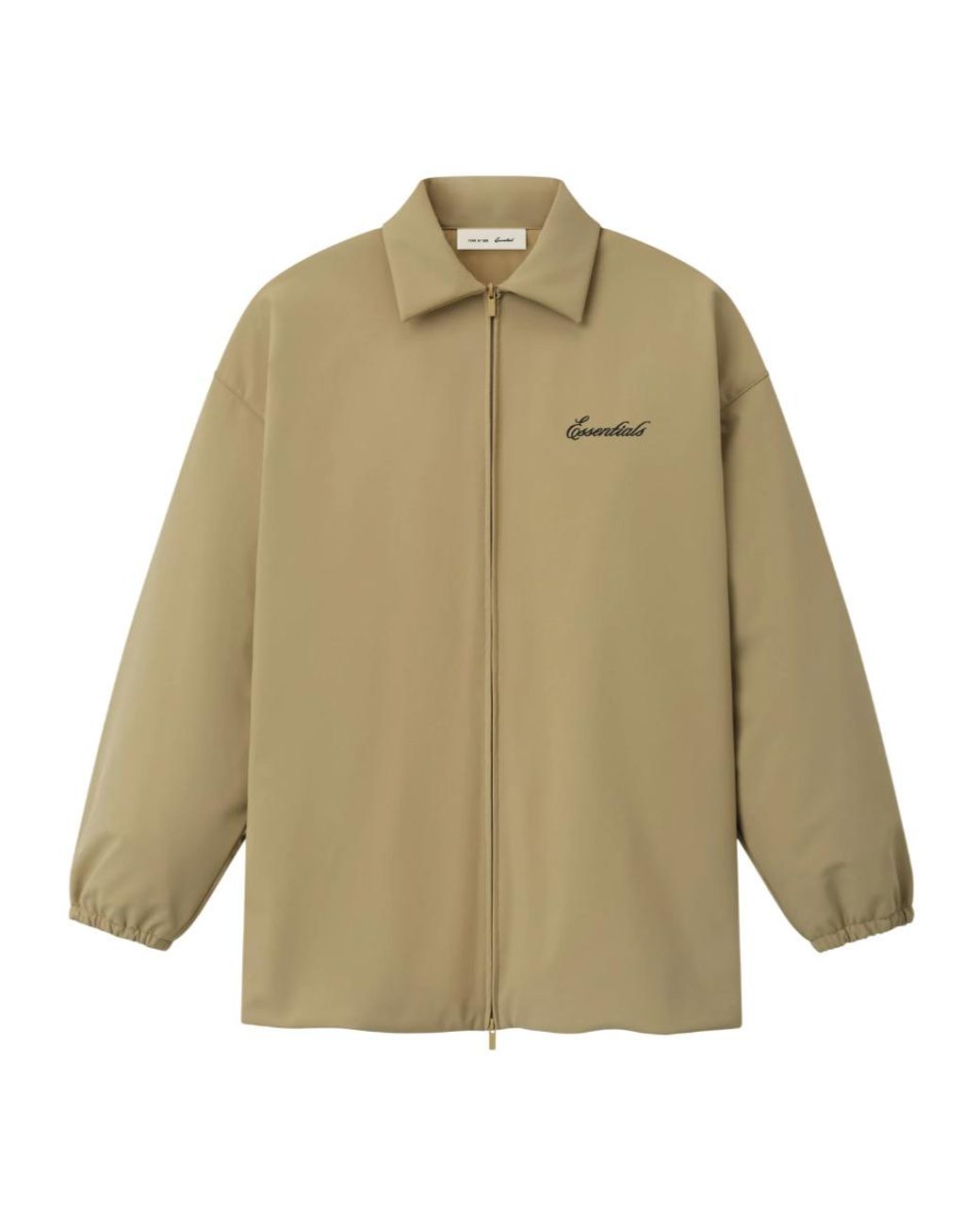 Fear Of God Natural Logo Embroidered Zipped Oversized Jacket for men