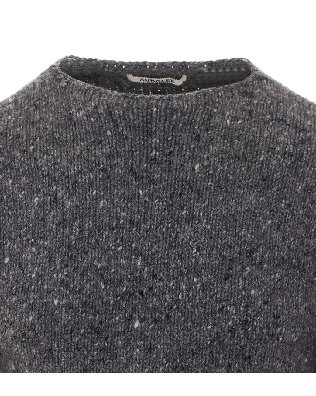Auralee Gray Long-Sleeve Knit Top for men