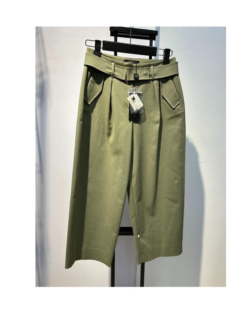 Weekend by Maxmara Green Logo Casual Pants