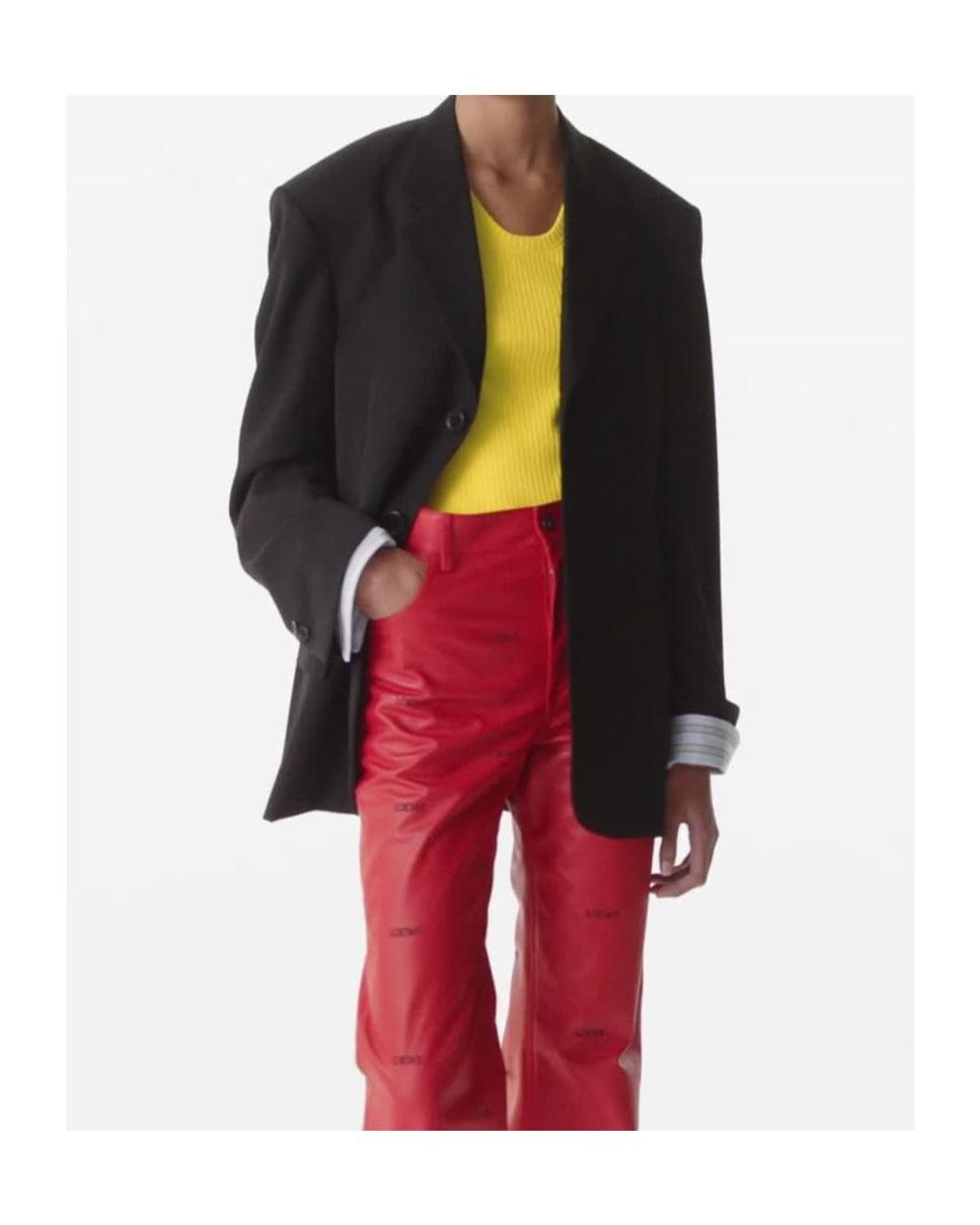 Loewe Blue Single-Breasted Blazer