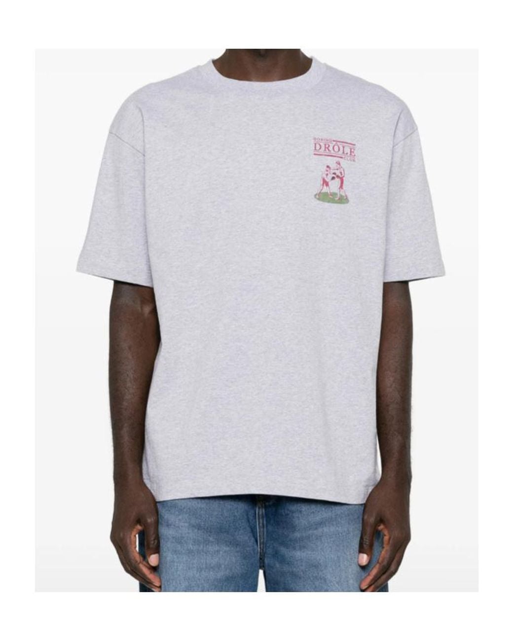 Drole de Monsieur White Crew-Neck T-Shirt for men