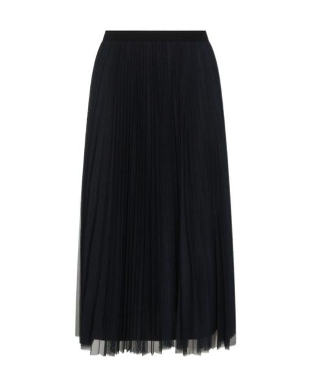 Fabiana Filippi Black Pleated Midi Skirt