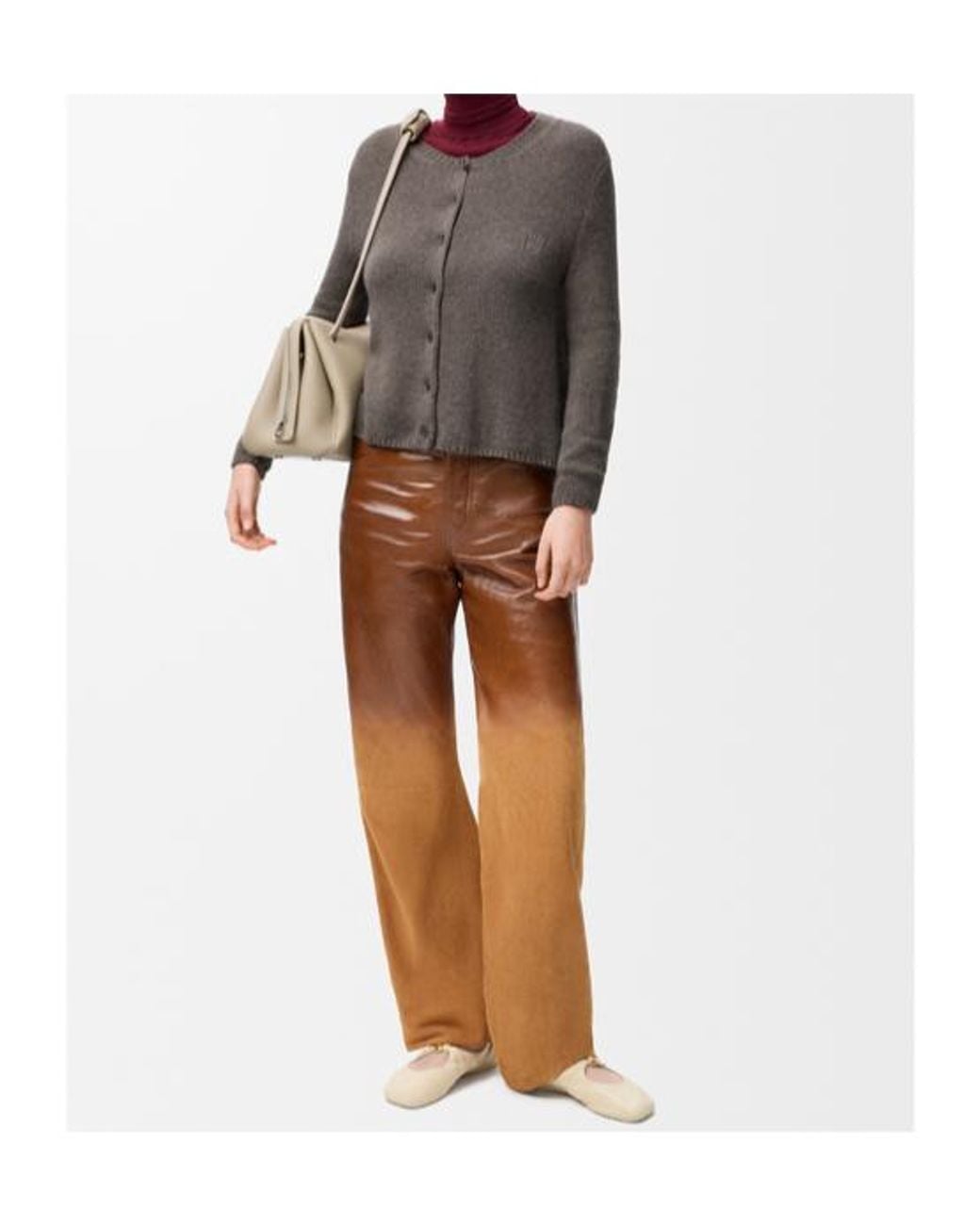 Loewe Gray Long-Sleeved Cardigan