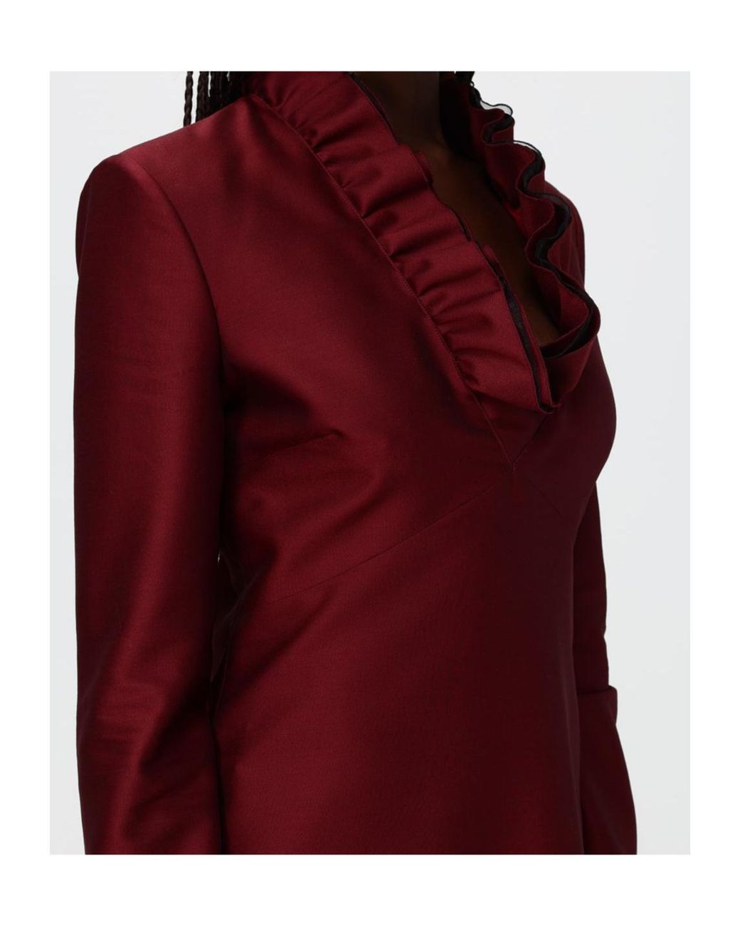 Alberta Ferretti Red Long-Sleeved Dress