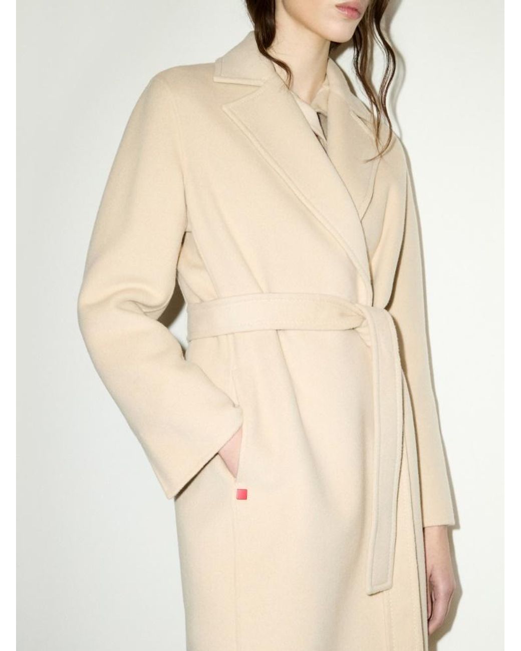 MAX&Co. Natural Longrun Double-Woven Wool Coat