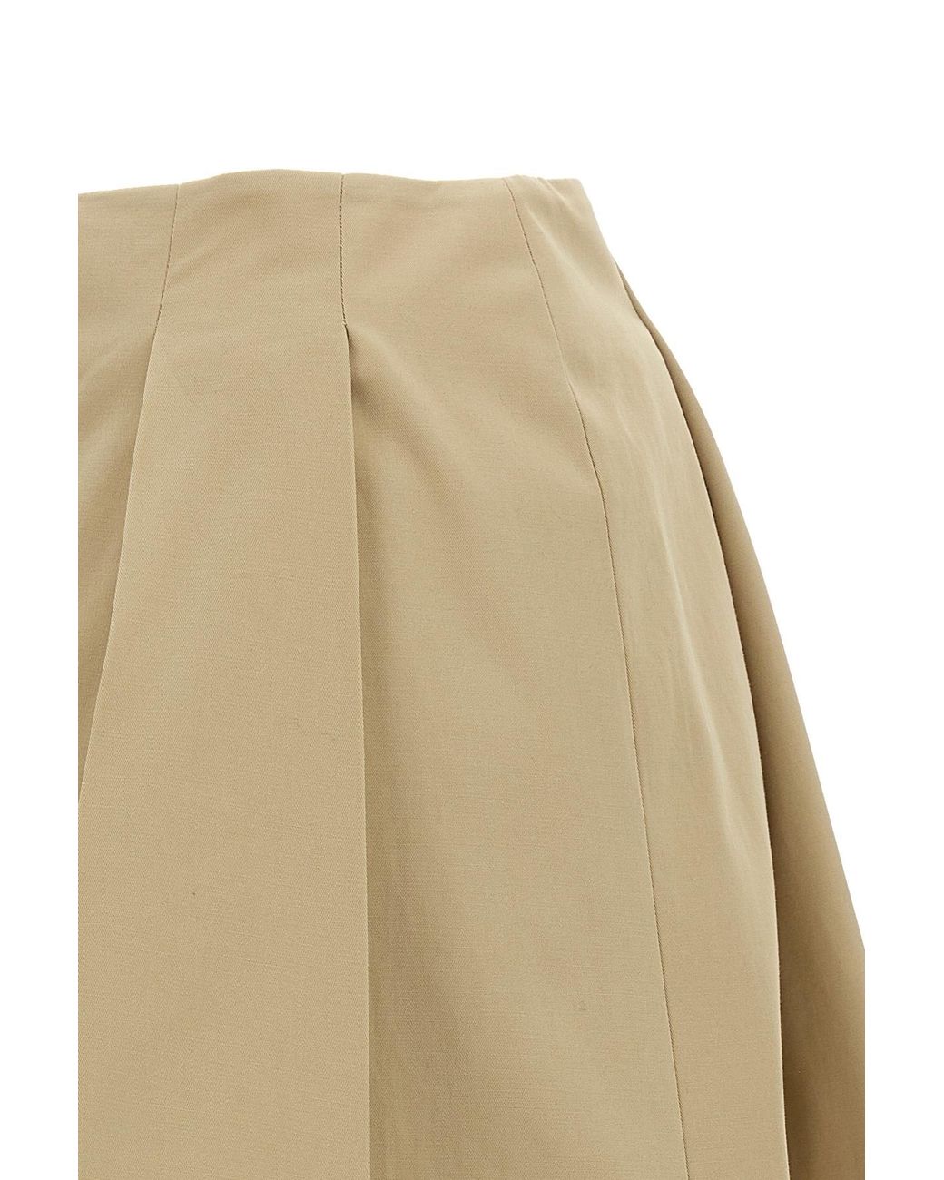 Balmain Natural Pleated Chain Mini Skirt