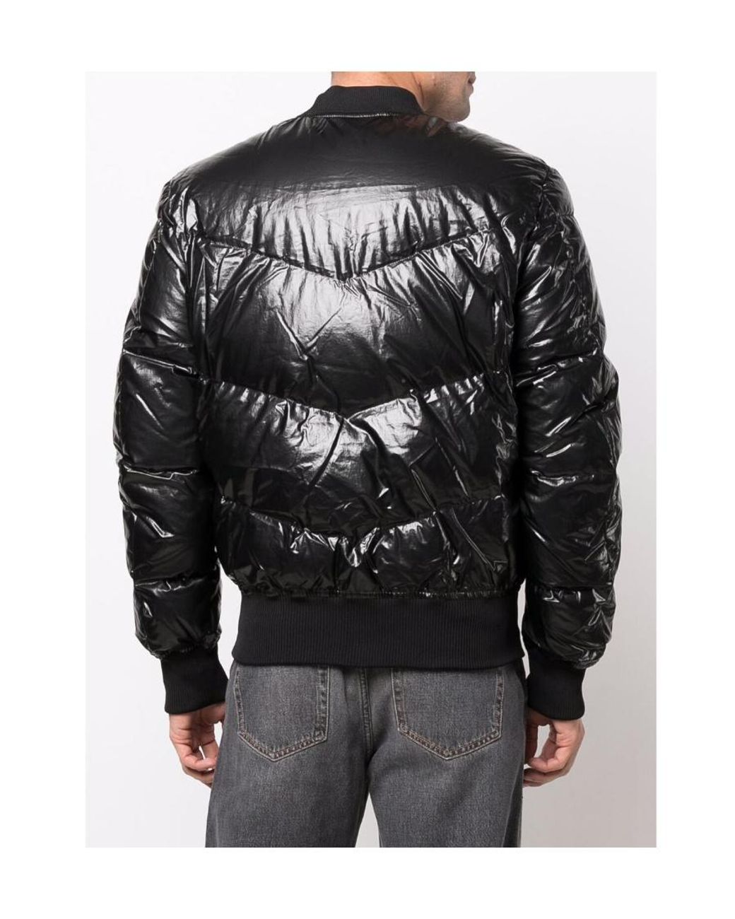 DIESEL Black W-Sten Zip-Up Quilted Jacket for men
