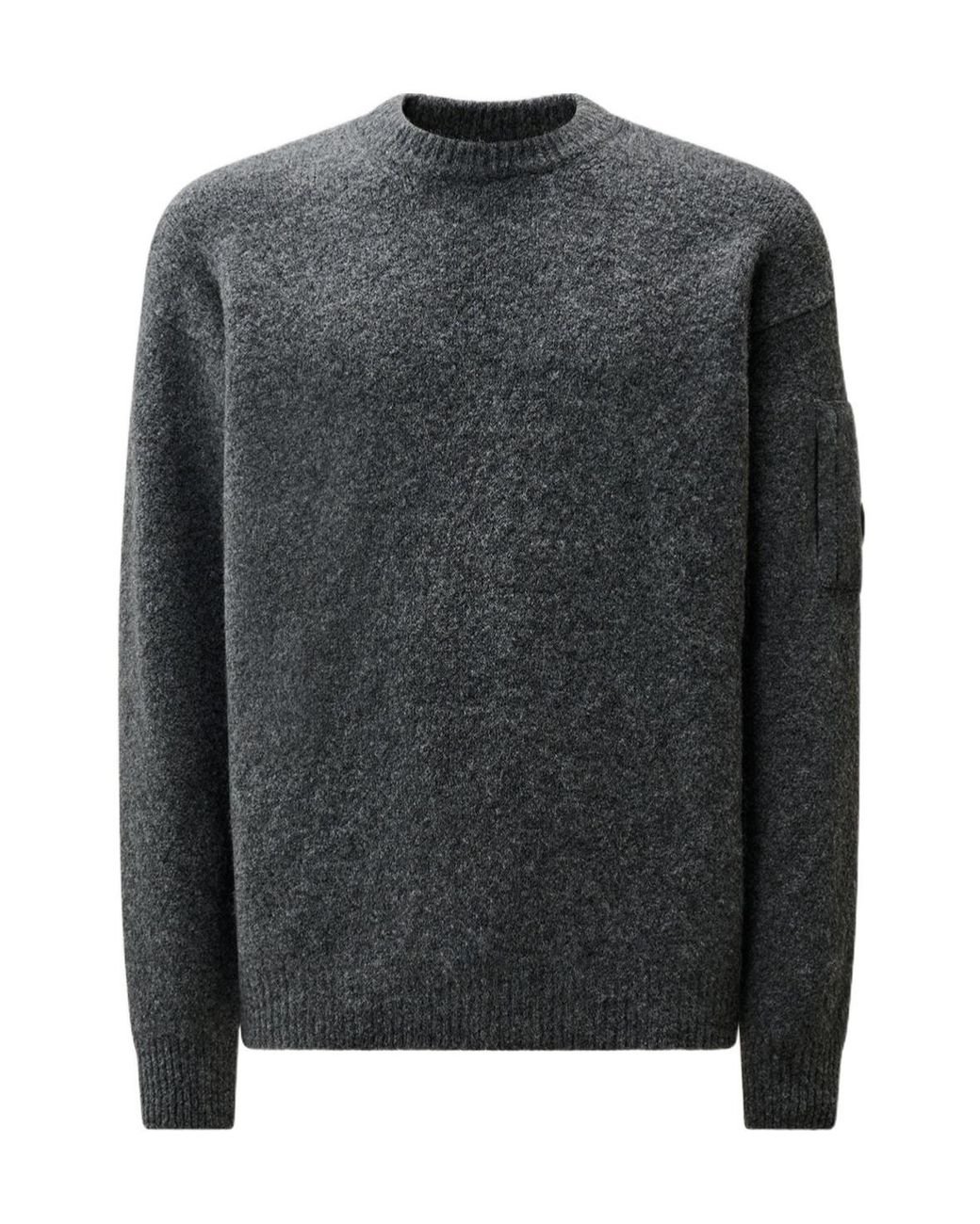 C P Company Gray Crew Neck Sweater for men