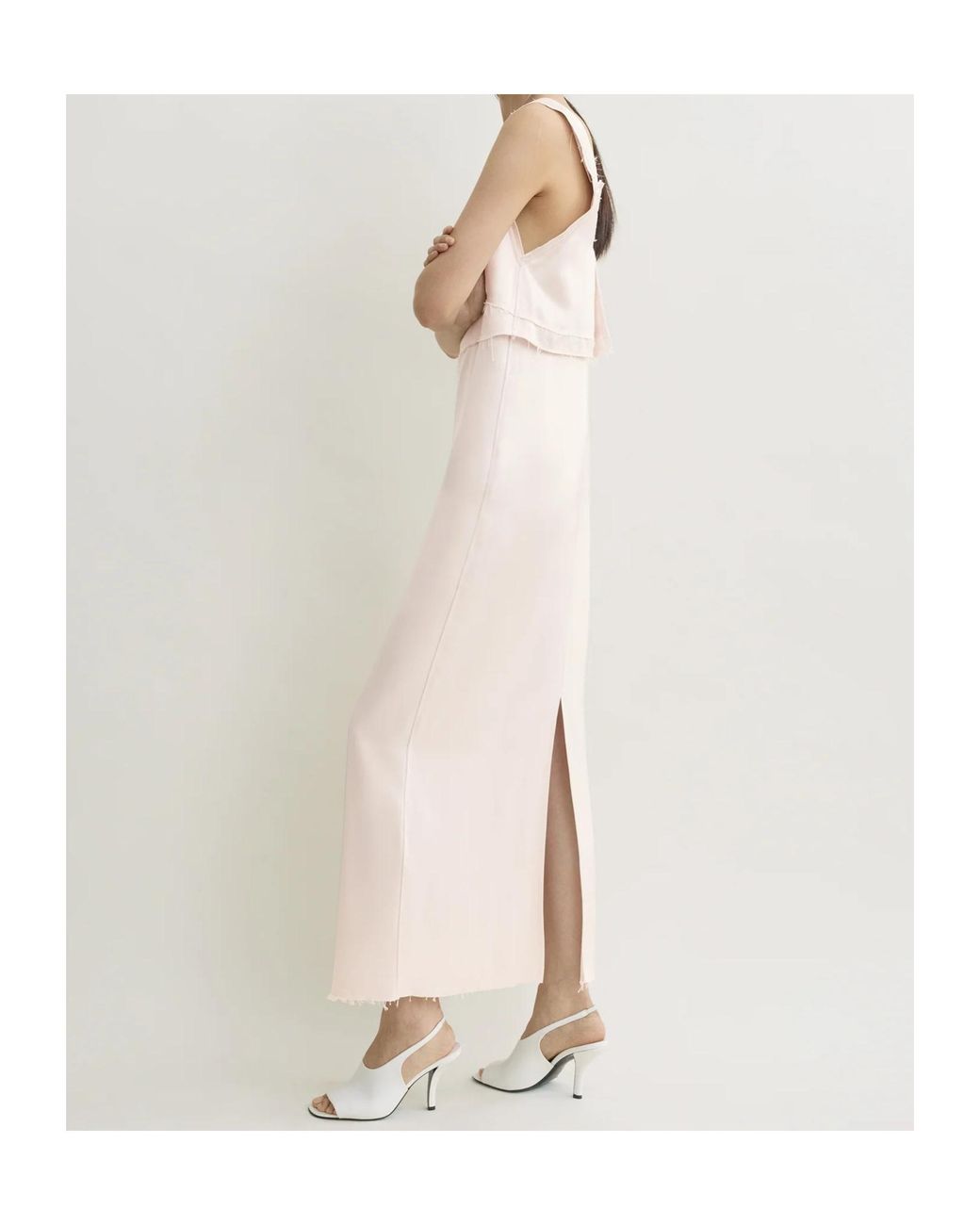 Totême  White Totême V-Neck Slip Dress