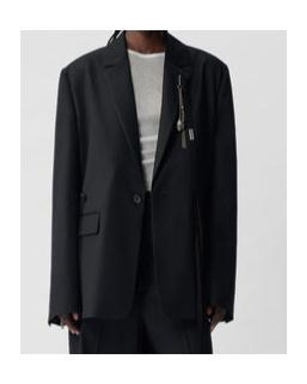 Ann Demeulemeester Black Elin Asymmetric Tailored Blazer