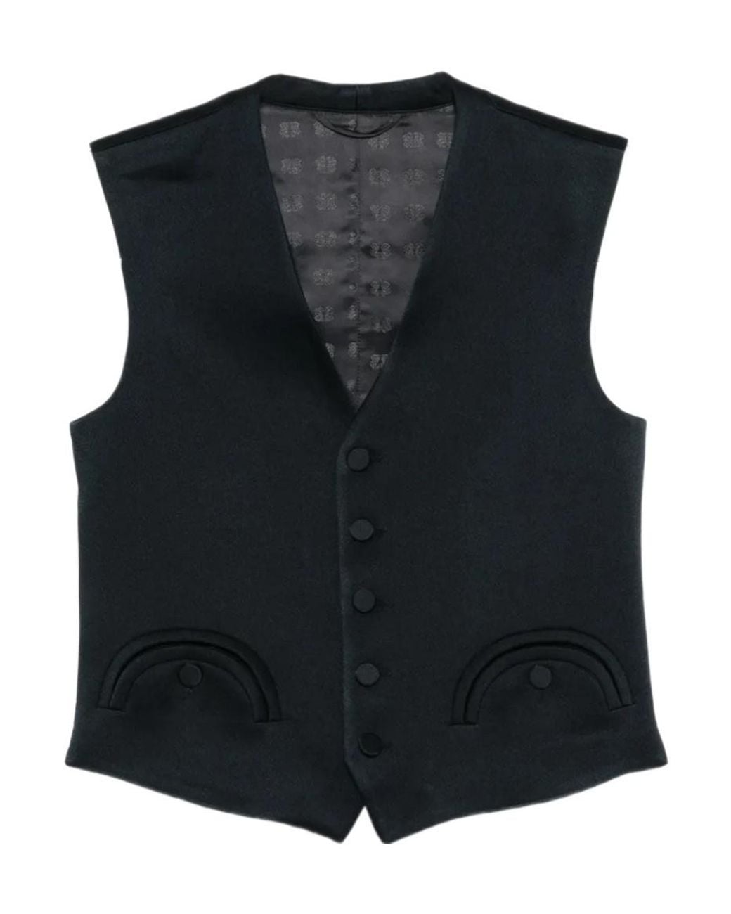 Blazé Milano Black Pocket Buttoned Waistcoat