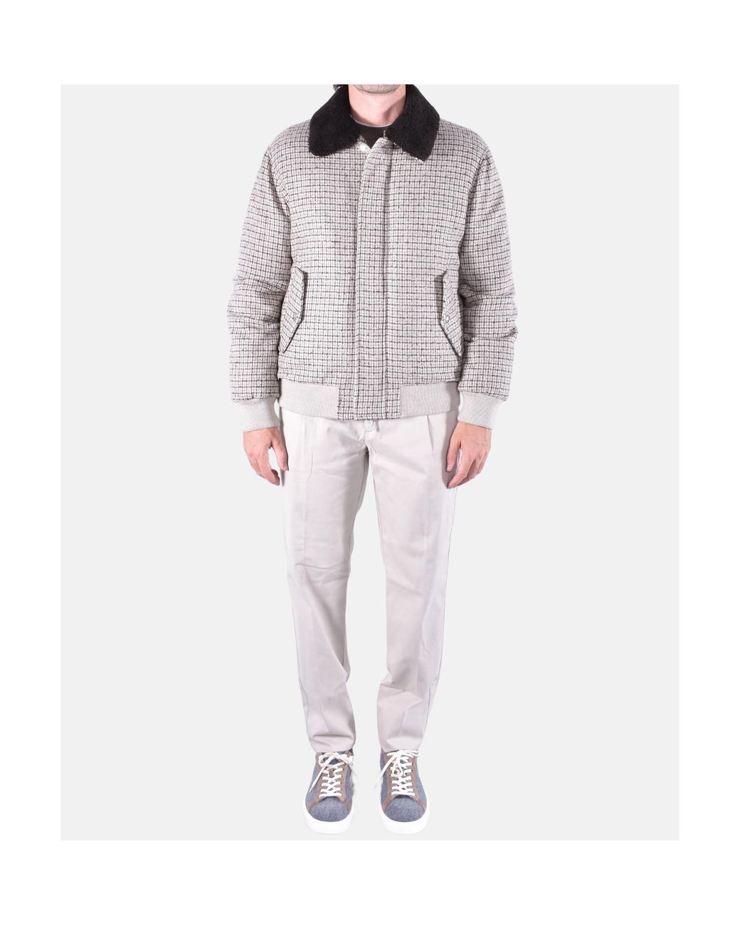 Eleventy Brown Checked Jacket for men