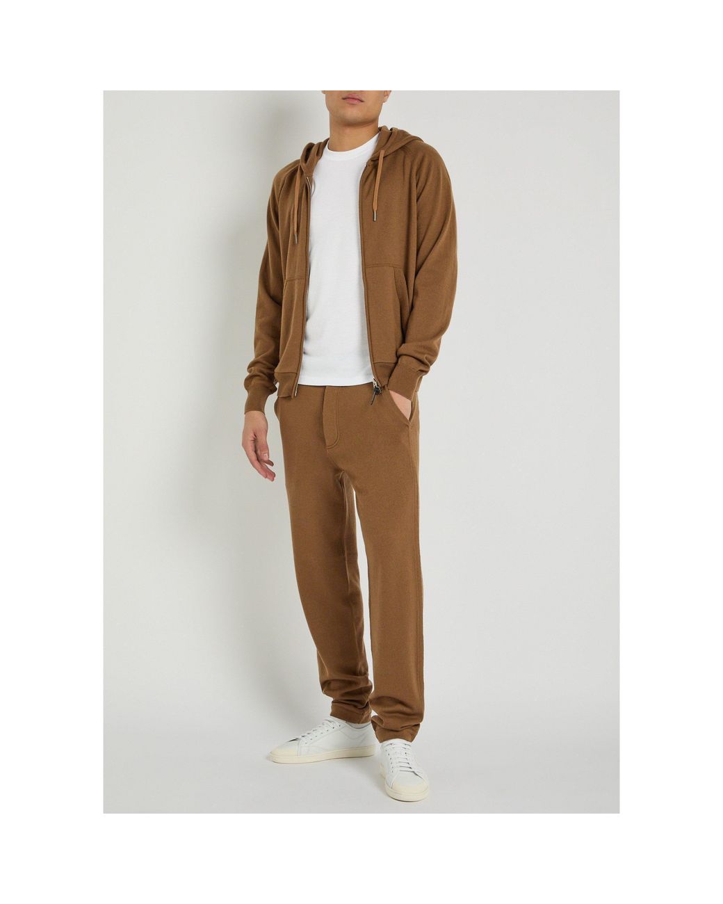 Tom Ford Brown Cashmere And Wool Casual Pants for men
