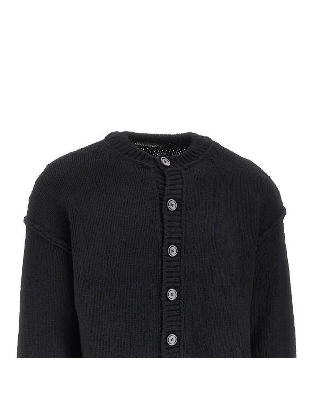 Our Legacy Black Pitch Crew-Neck Cardigan for men