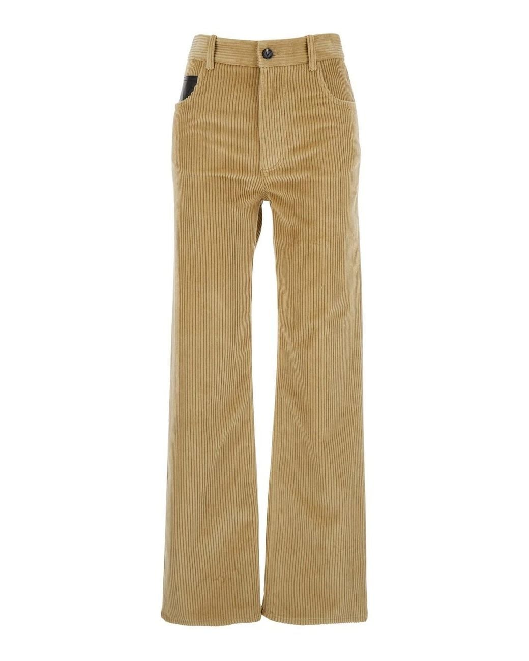 Bottega Veneta Natural Corduroy Trousers