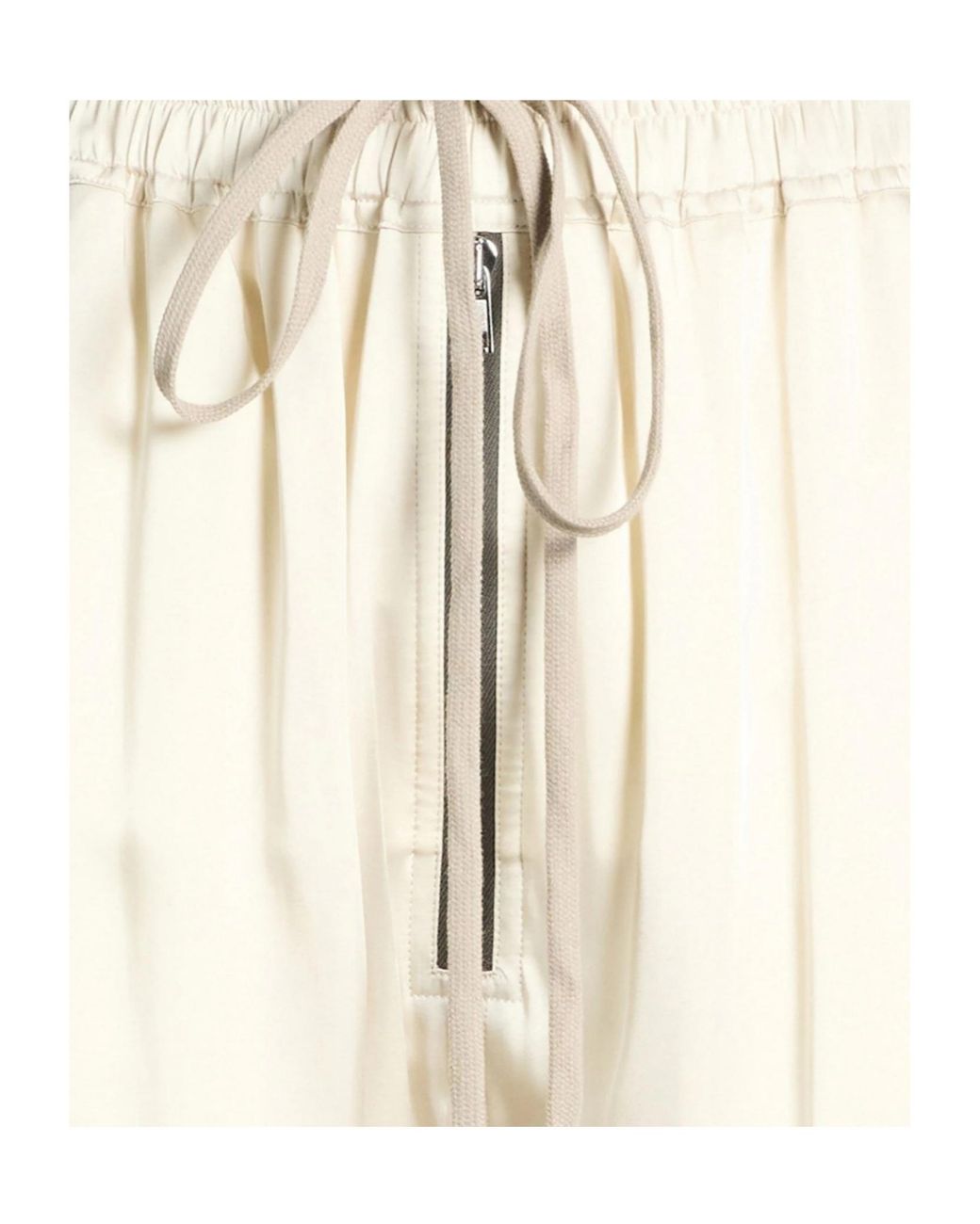 Rick Owens White Minimal Tapered Pants